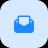 Simple icon of a graduate in cap and gown