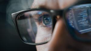 Digital eye illustration – cyber security or surveillance concept