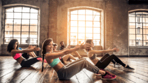 Promotional image showing fitness as a career path.
