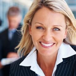 Confident businesswoman – female leadership or office environment