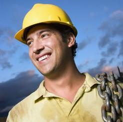 Construction worker on site – skilled trades career image
