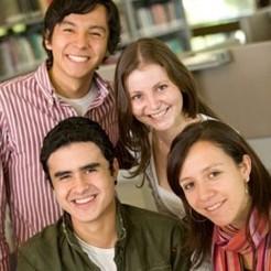 Group of teachers collaborating in classroom