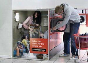 Misleading job advertisement concept.