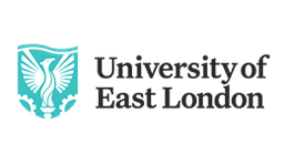 University of East London logo and course banner.